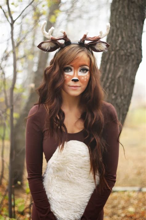 deer costume girl|realistic deer mask.